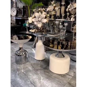 3'lü Lotus orta ve yan sehpa